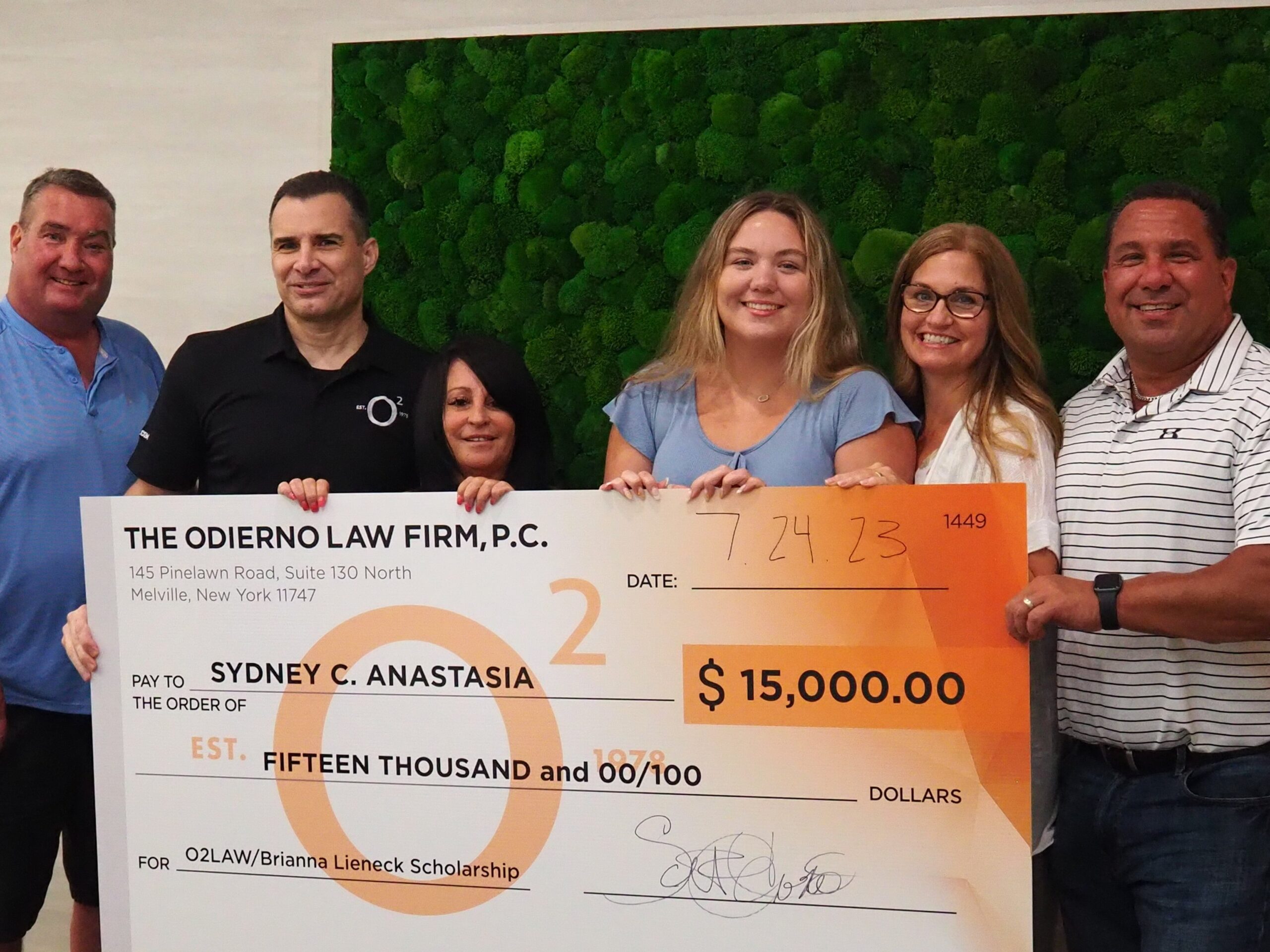 The Odierno Law Firm Awards $15,000 Brianna Lieneck Memorial Scholarship